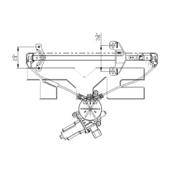 Window Motor and Regulator Assembly - Rear Right Passenger Side - TYC 660485