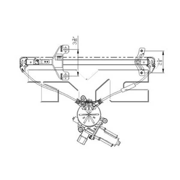 Window Motor and Regulator Assembly - Rear Left Driver Side - TYC 660486
