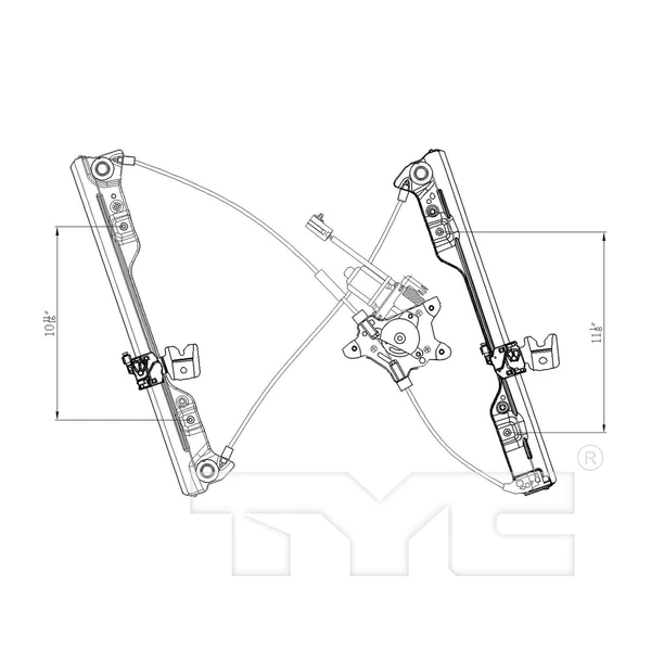 Window Motor and Regulator Assembly - Front Right Passenger Side - TYC 660487