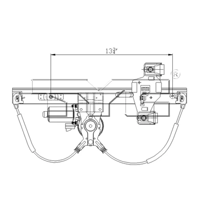 Window Motor and Regulator Assembly - Rear Right Passenger Side - TYC 660509