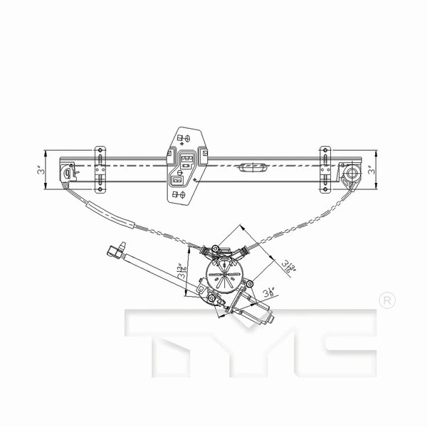 Window Motor and Regulator Assembly - Rear Left Driver Side - TYC 660502