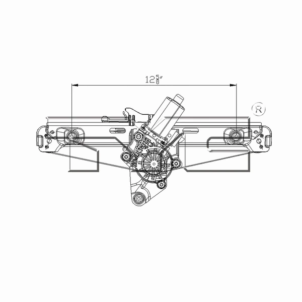 Window Motor and Regulator Assembly - Rear Right Passenger Side - TYC 660513