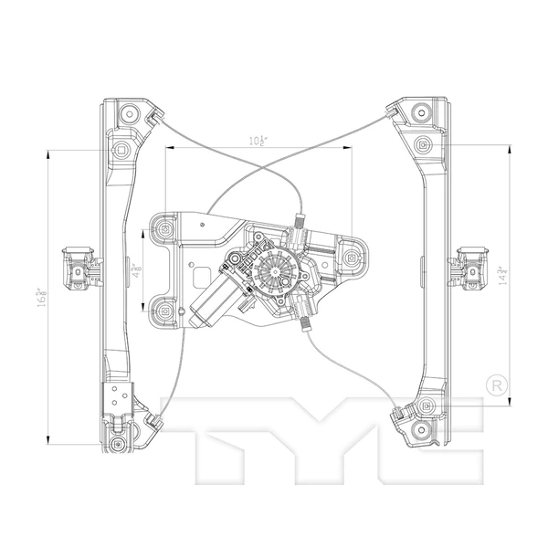 Window Motor and Regulator Assembly - Front Left Driver Side - TYC 660584