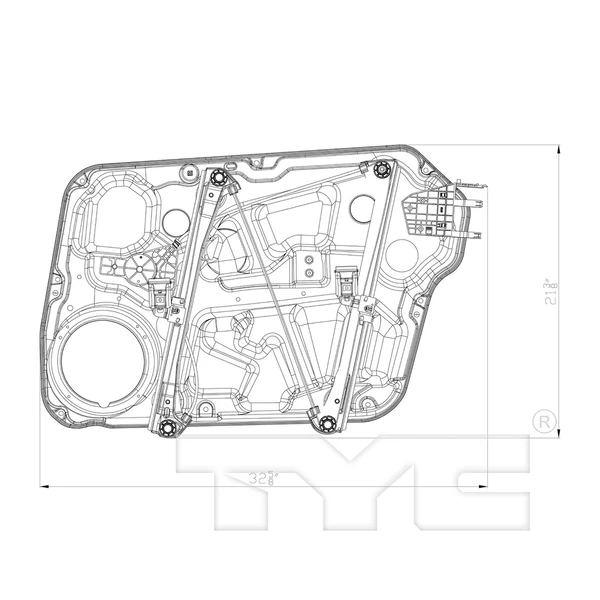 Window Regulator - Front Left Driver Side - TYC 670052