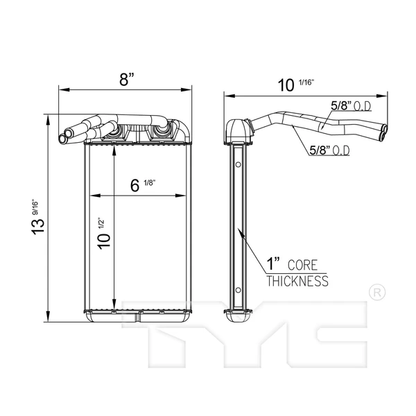 HVAC Heater Core - TYC 96117
