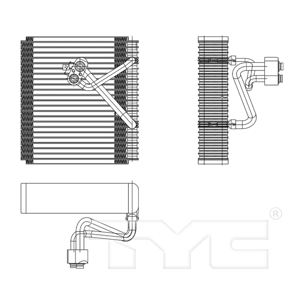 A/C Evaporator Core - Front Side - TYC 97108