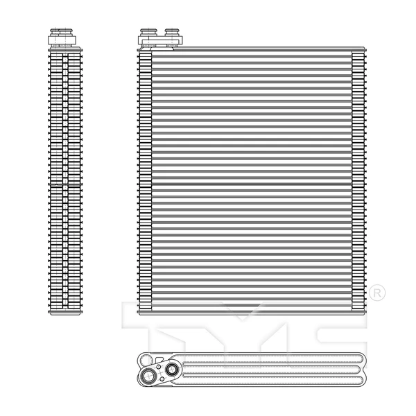 A/C Evaporator Core - Front Side - TYC 97135