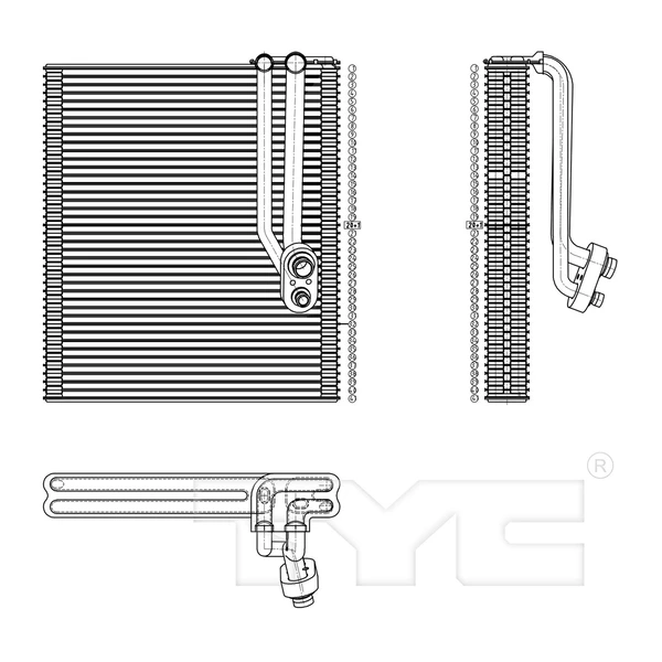 A/C Evaporator Core - Front Side - TYC 97136