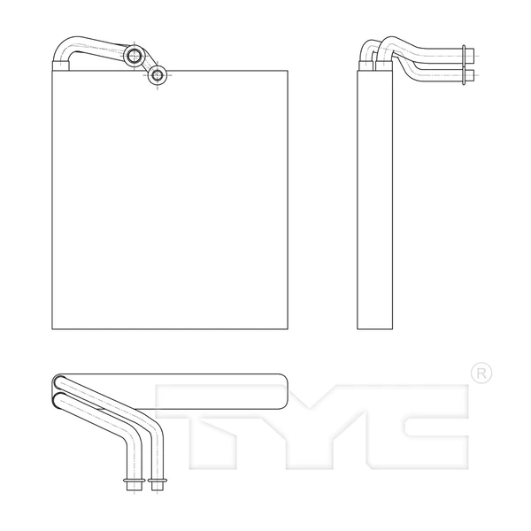 A/C Evaporator Core - Front Side - TYC 97166