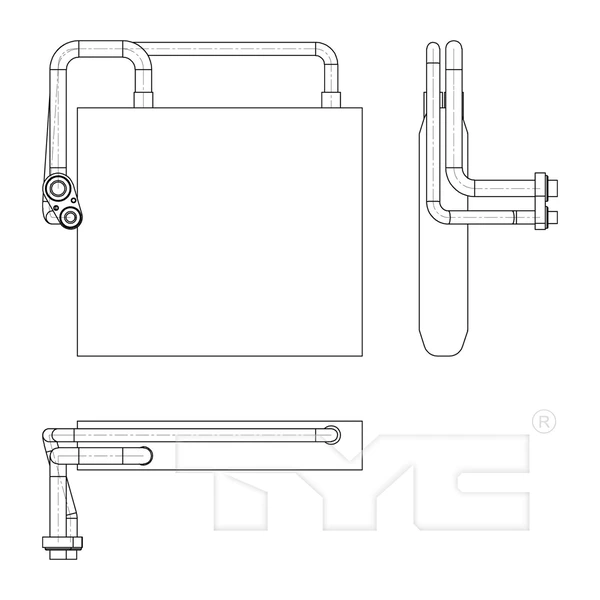 A/C Evaporator Core - Front Side - TYC 97169