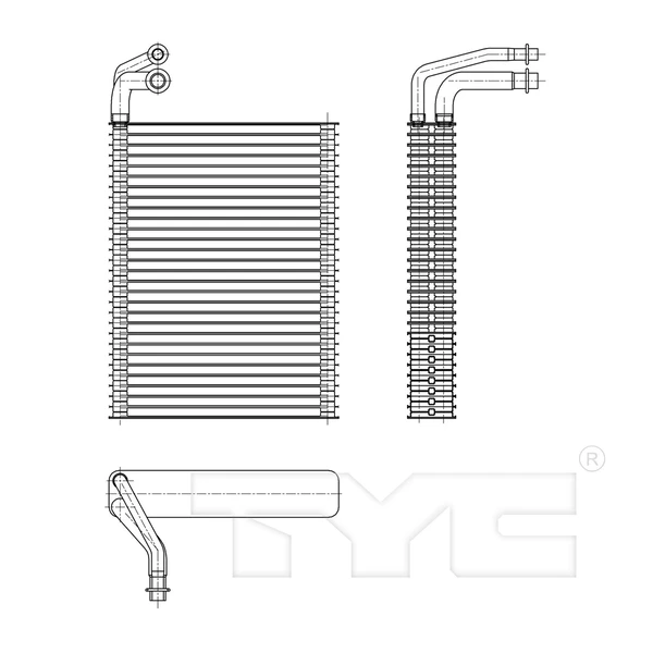 A/C Evaporator Core - TYC 97193