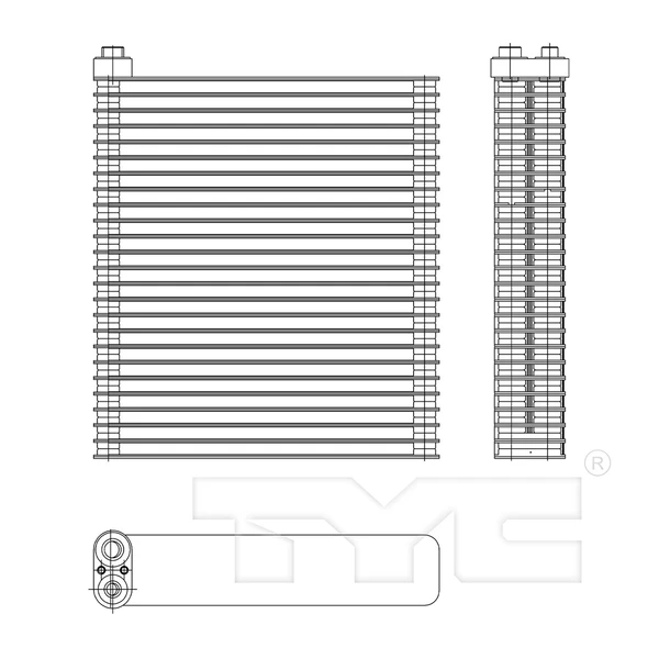 A/C Evaporator Core - TYC 97196