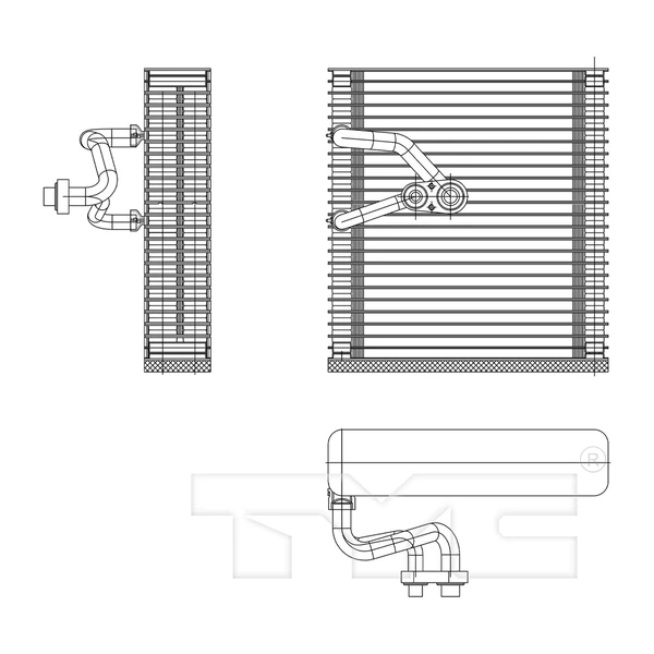 A/C Evaporator Core - TYC 97207