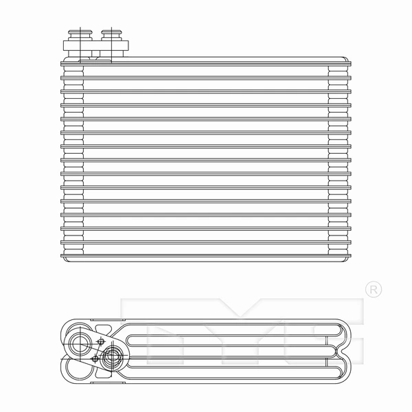 A/C Evaporator Core - Rear Side - TYC 97217