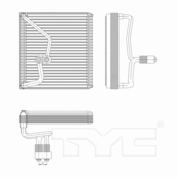 A/C Evaporator Core - TYC 97227