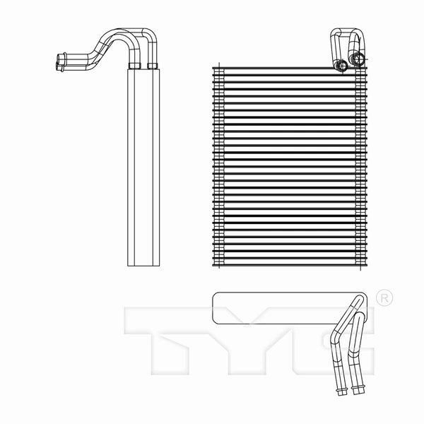 A/C Evaporator Core - TYC 97251