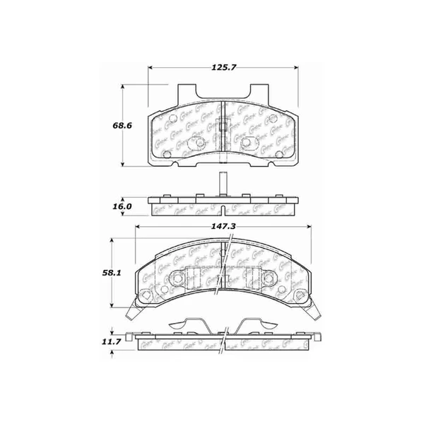 Disc Brake Pad Set - Front Side - Centric 104.02151
