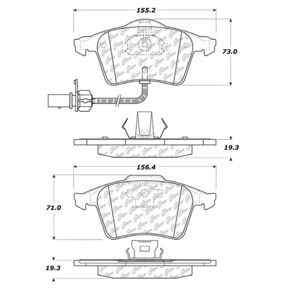 Disc Brake Pad Set - Front Side - Centric 104.09153