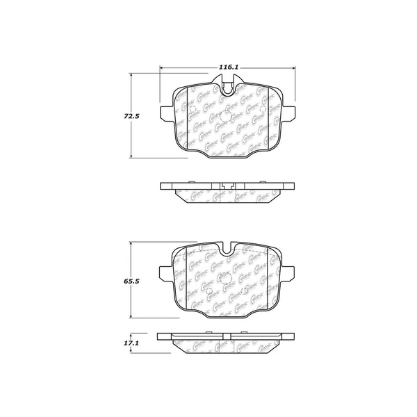 Disc Brake Pad Set - Rear Side - Centric 104.14691