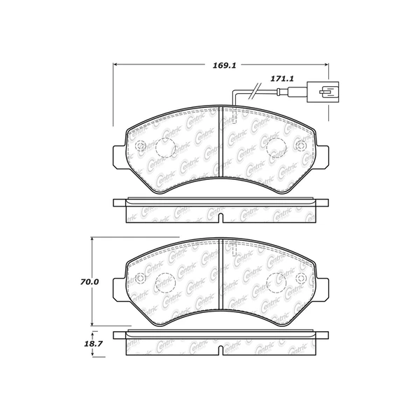 Disc Brake Pad Set - Front Side - Centric 104.15401