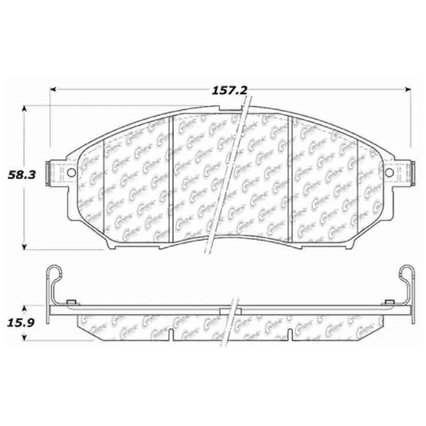 Disc Brake Pad Set - Front Side - Centric 105.08881