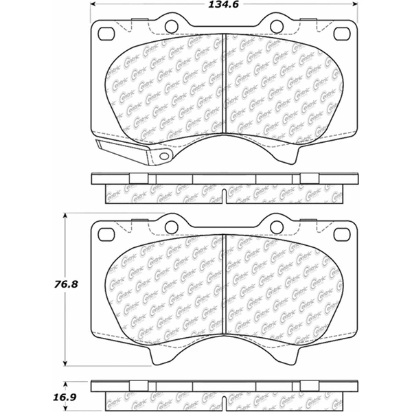 Disc Brake Pad Set - Front Side - Centric 105.09761
