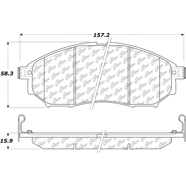 Disc Brake Pad Set - Front Side - Centric 106.08881