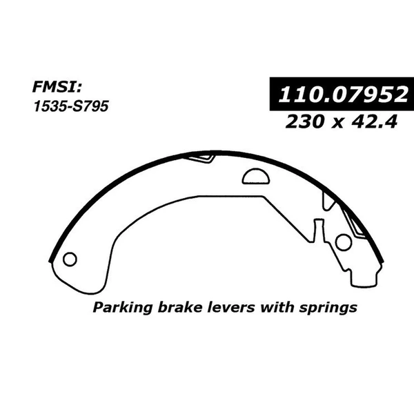 Drum Brake Shoe - Rear Side - Centric 111.07952