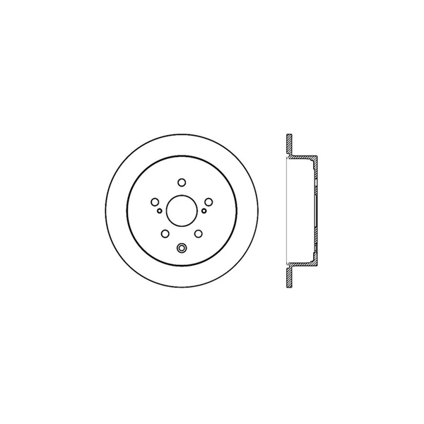 Centric 128.44166L Brake Rotor Rear Left