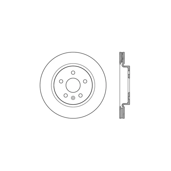 Centric 128.62127L Brake Rotor Rear Left Driver Side