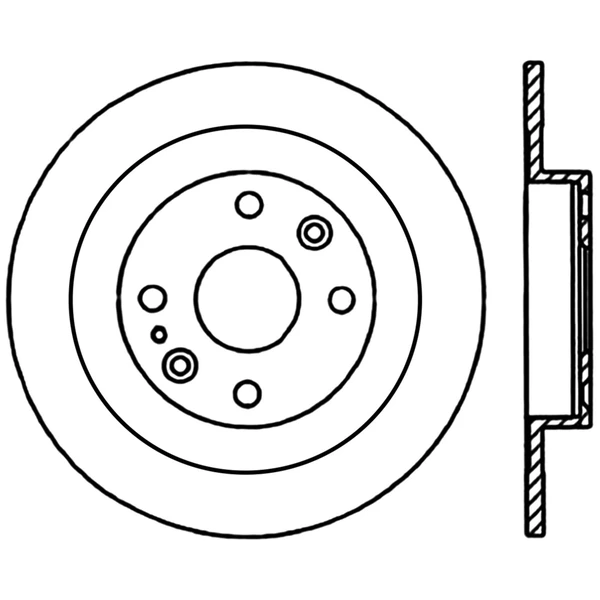 Centric 120.45041CRY Brake Rotor Rear Side