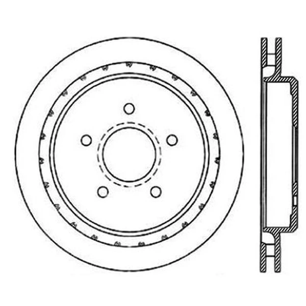 Centric 120.62061CRY Brake Rotor Rear Side