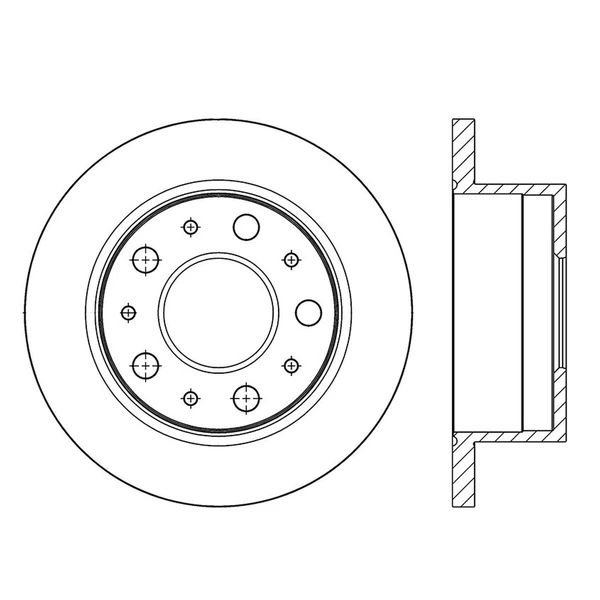 Centric 120.67077 Brake Rotor Rear Side