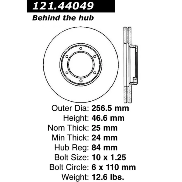 Centric 121.44049 Brake Rotor Front