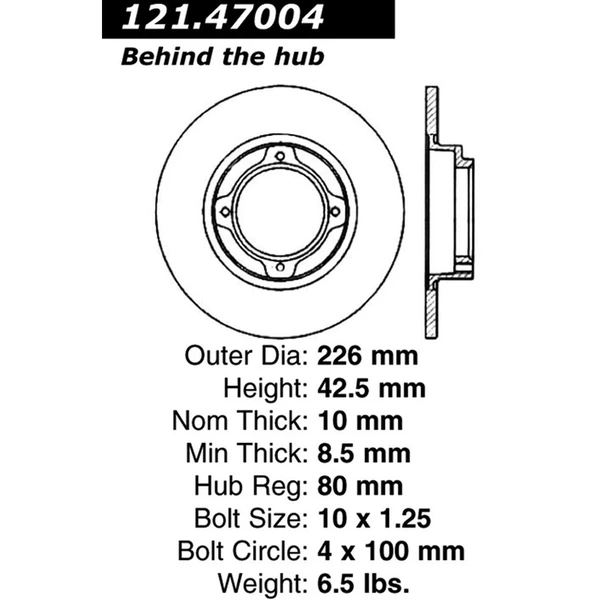 Centric 121.47004 Brake Rotor Rear