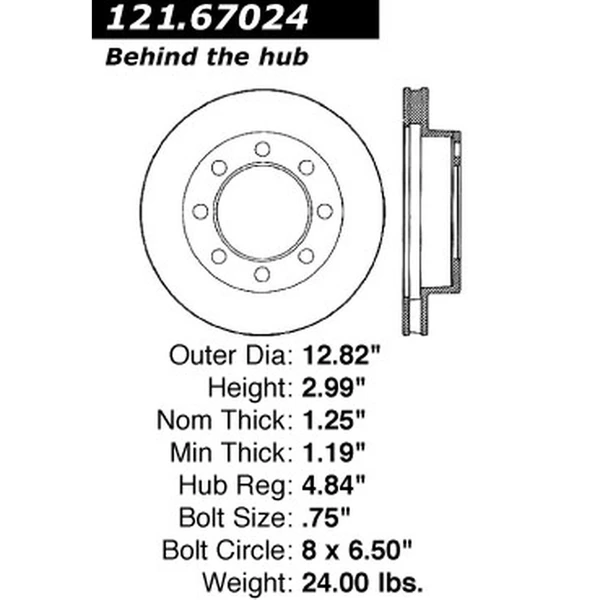 Centric 121.67024 Brake Rotor Front