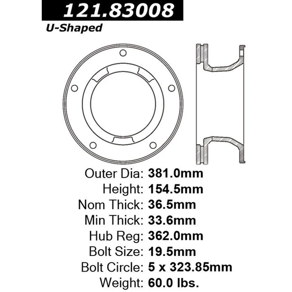 Centric 121.83008 Brake Rotor