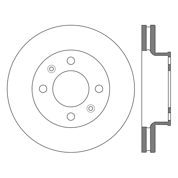 Centric 121.99082 Brake Rotor Front Side
