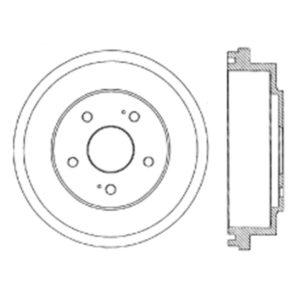 Brake Drum - Rear Side - Centric 122.40012