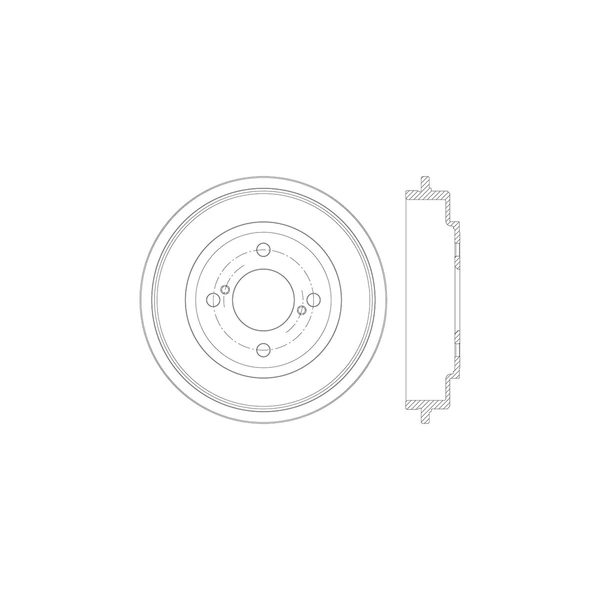 Brake Drum - Rear Side - Centric 122.40018