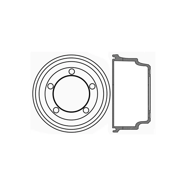 Brake Drum - Rear Side - Centric 123.67004