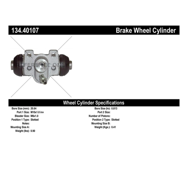 Drum Brake Wheel Cylinder - Centric 134.40107