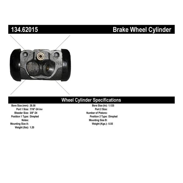 Drum Brake Wheel Cylinder - Centric 134.62015