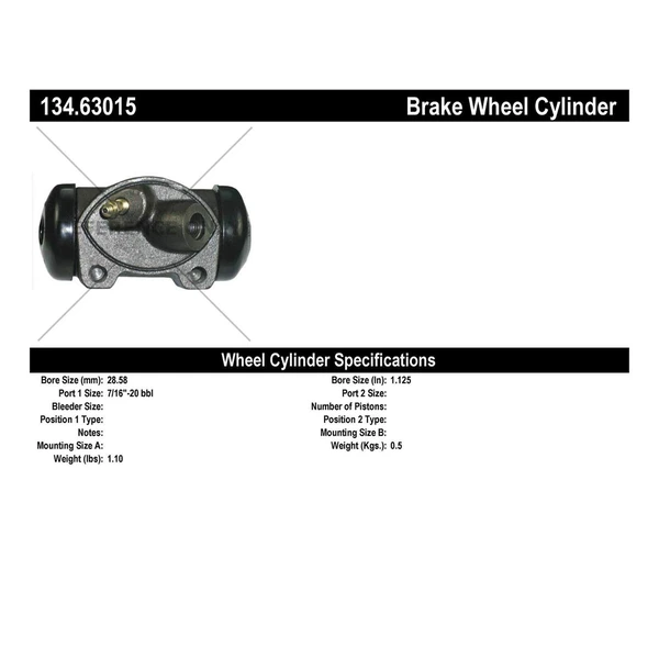 Drum Brake Wheel Cylinder - Centric 134.63015