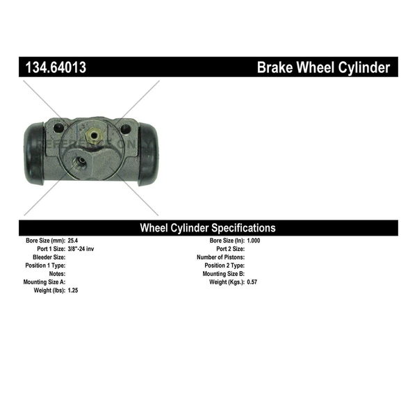 Drum Brake Wheel Cylinder - Centric 134.64013