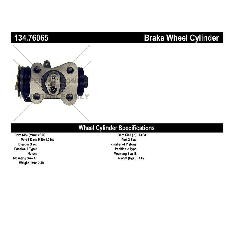 Drum Brake Wheel Cylinder - Rear Right Forward - Centric 134.76065