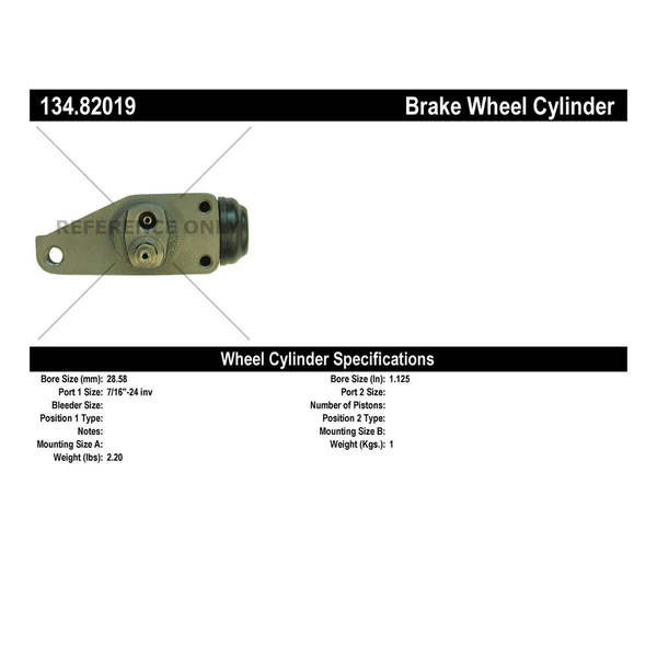 Drum Brake Wheel Cylinder - Centric 134.82019