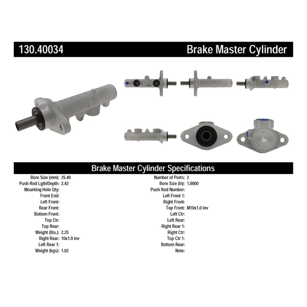 Brake Master Cylinder - Centric 130.40034