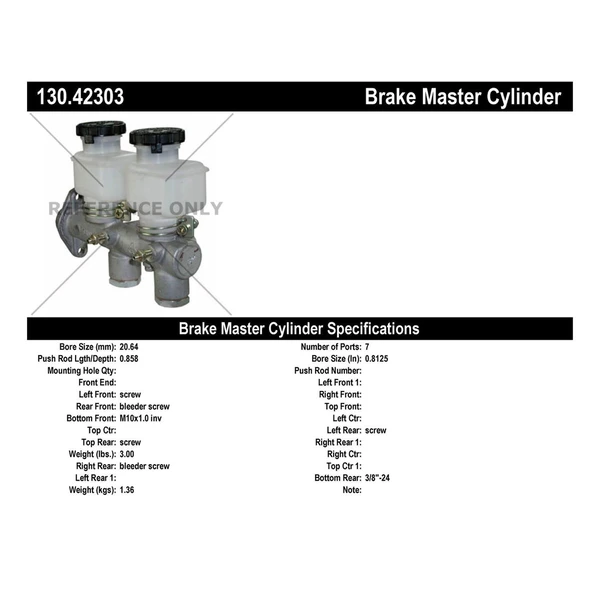 Brake Master Cylinder - Centric 130.42303