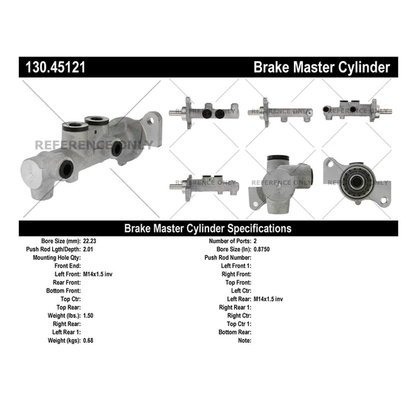 Brake Master Cylinder - Centric 130.45121